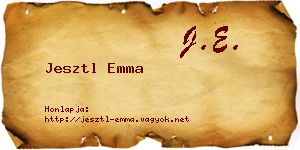 Jesztl Emma névjegykártya