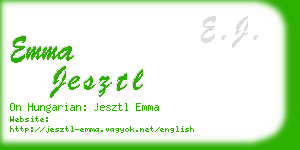 emma jesztl business card